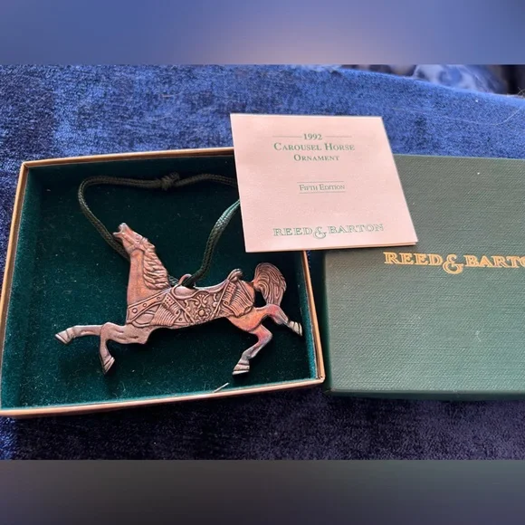Reed & Barton 1992 Carousel Horse Ornament 5th Edition - Picture 1 of 6